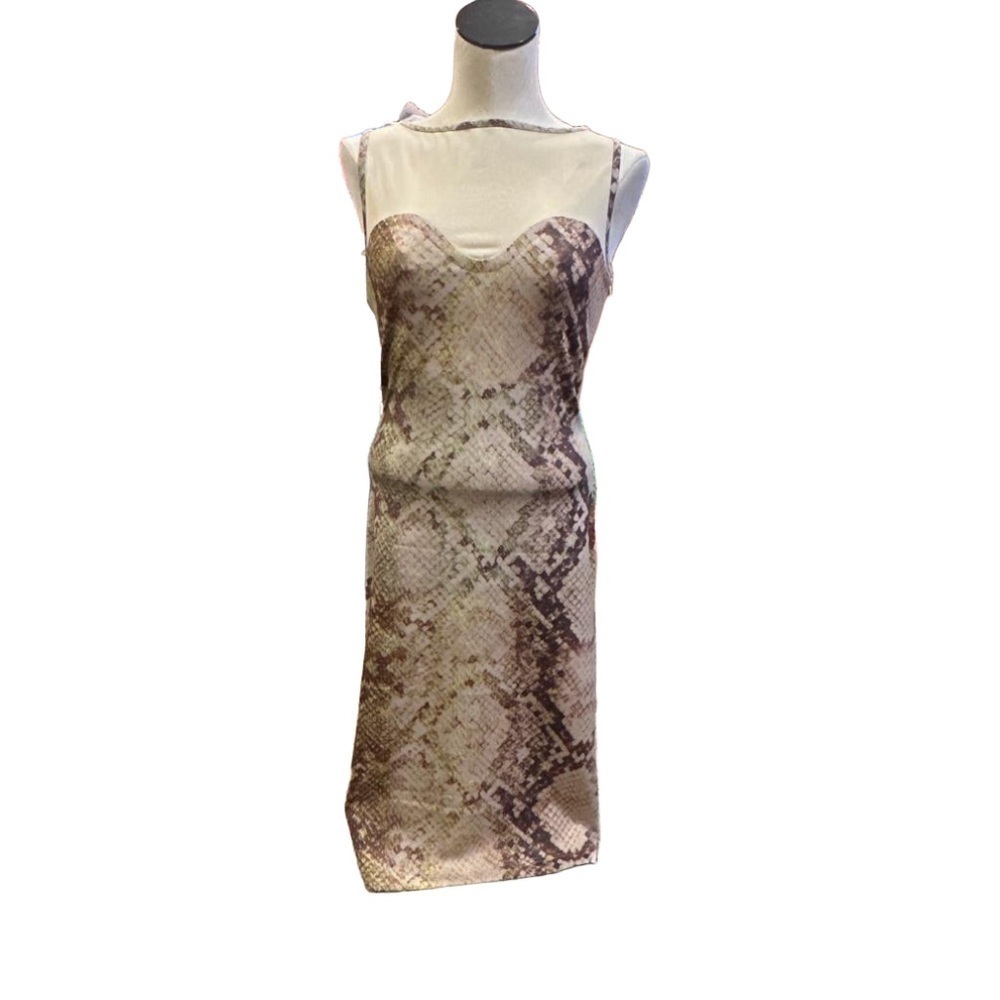 Guess Snake Print Dress - Brown and Cream